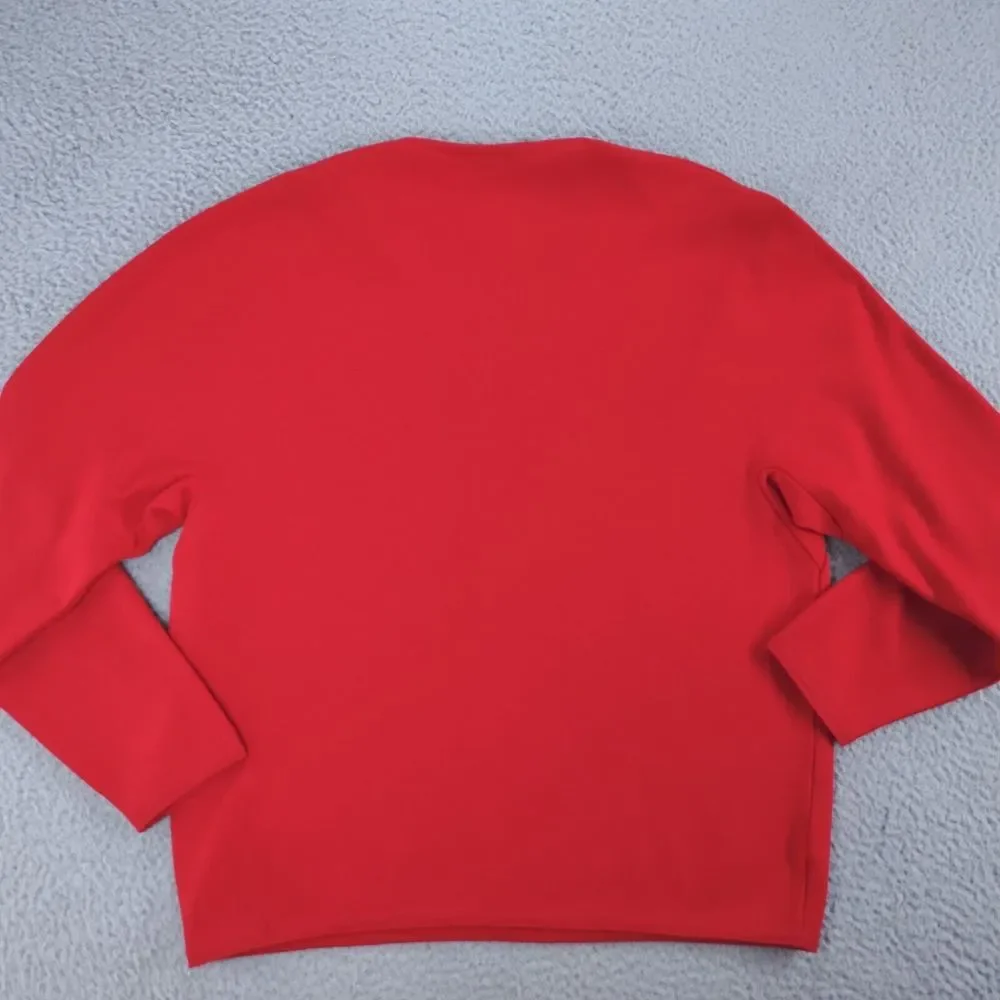 Vintage St. Croix Sweater Mens Large Red Merino Wool Knitted Long Sleeve V Neck